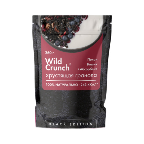 Wild Crunch «Вишня, пекан + абсорбент» 260 г