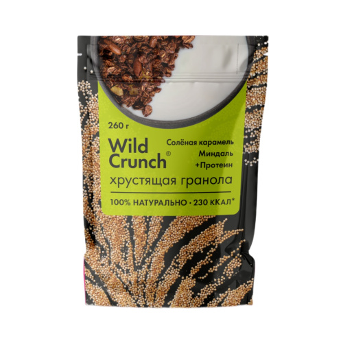 Wild Crunch «Солёная карамель + протеин» 260 г